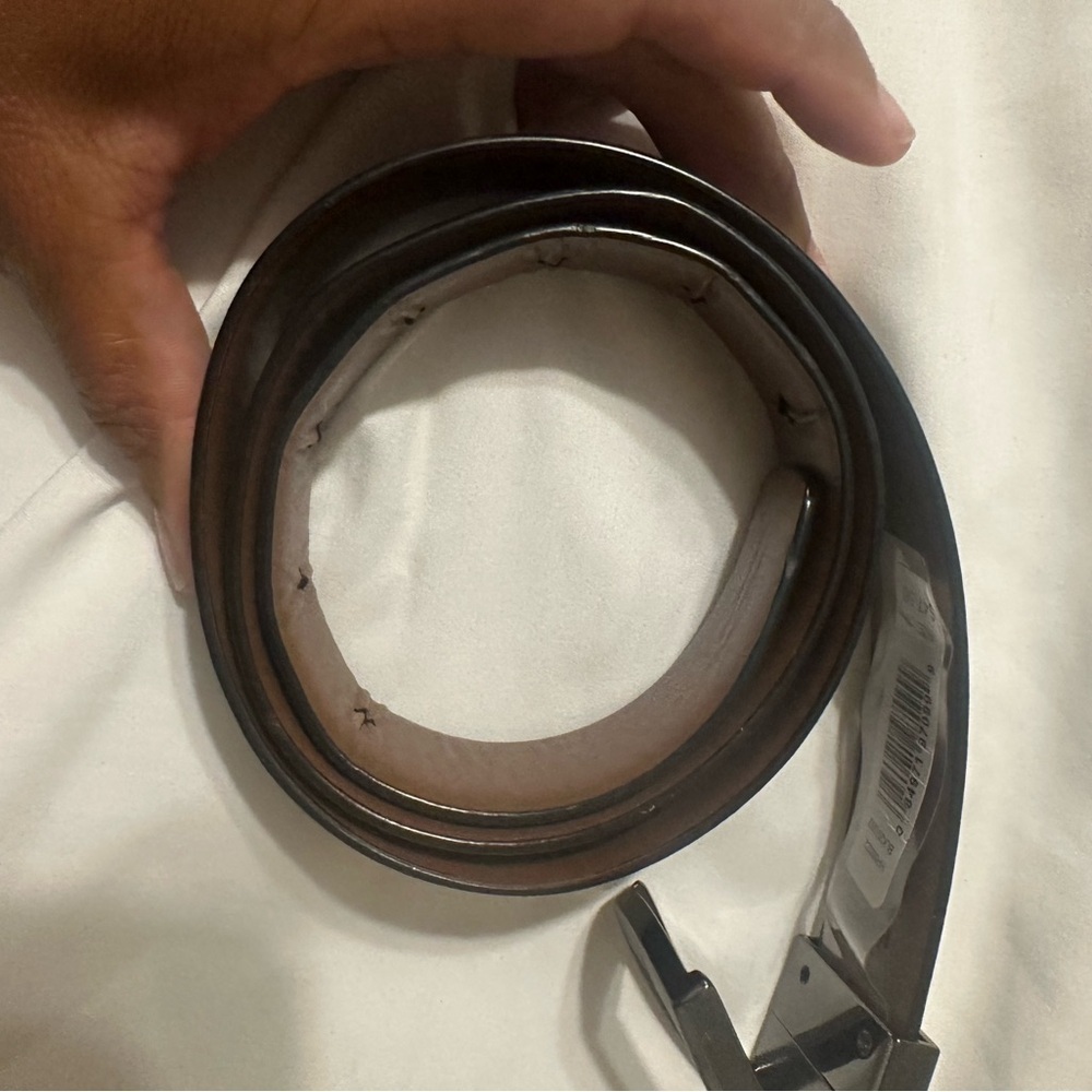Perry Ellis Brown / Brown Faux Leather Belt - Picture 2 of 7